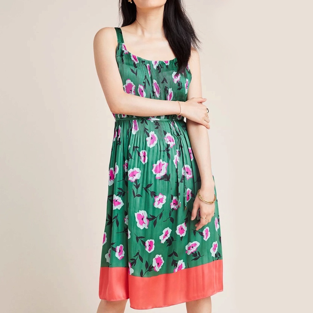 Anthropologie Mireille Pleated Dress - Picture 1 of 5